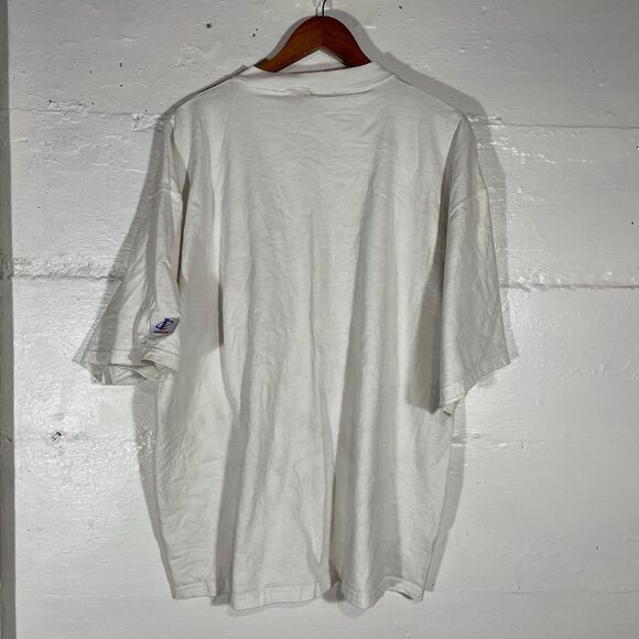 Vintage Chicago Bulls NBA Logo Athletic Shirt White Red XL - Picture 7 of 9